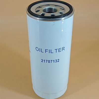 Filtro de óleo de escavadeira de circulação lisa 21707132 com componentes de núcleo de fibra de vidro