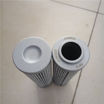 Máquinas de engenharia Piloto hidráulico Filtro elemento 2104522 com material de vedação NBR
